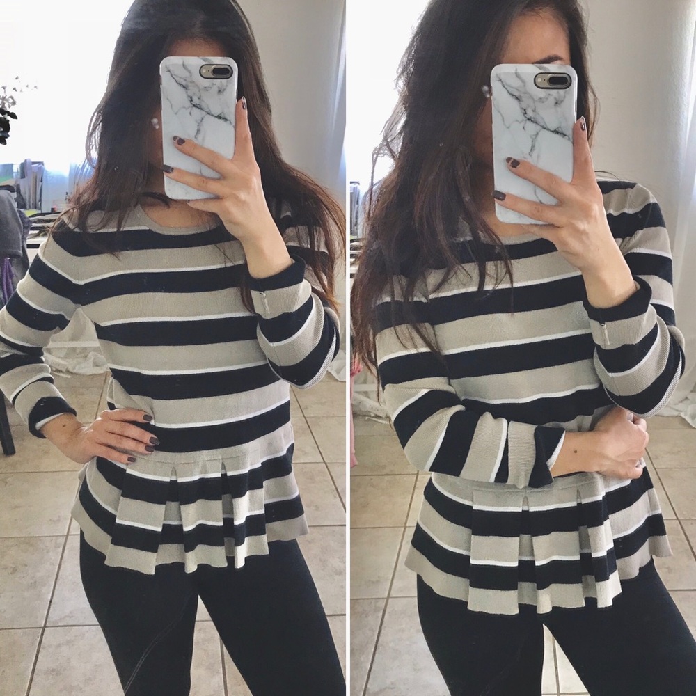 Banana Republic Blouse | Stripped Long Sleeve Top